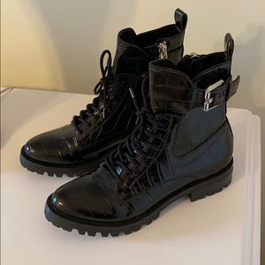 Brand new! Dolce Vita Black Croc Lace-up Boots